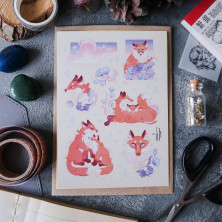 Стикерпак "Flower Foxes"