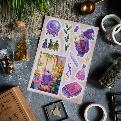 Стикерпак "Крысенок - Волшебник"