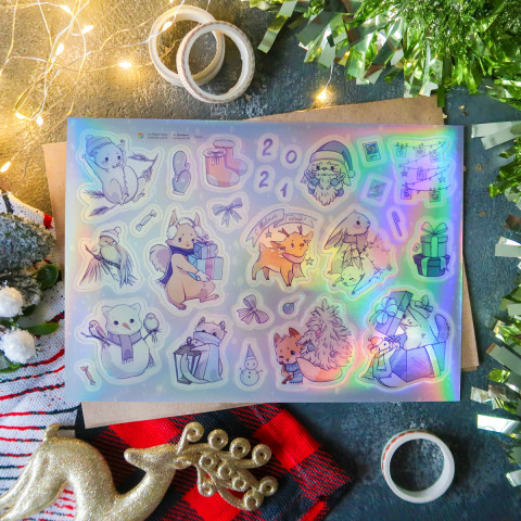 Стикерпак "Зимняя Сказка" голография