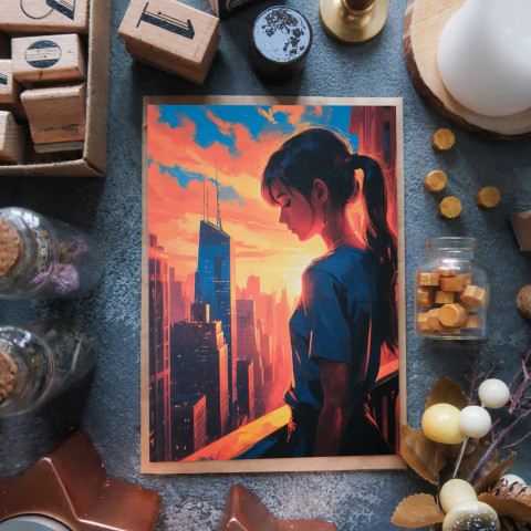 Открытка "City Sunset"