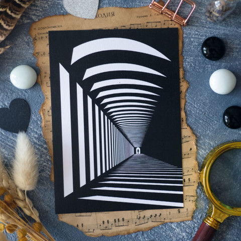 Открытка "Passage" белый лен