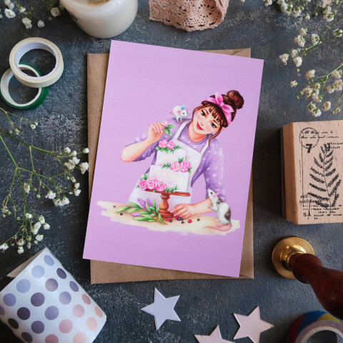 Открытка "Mouse Cafe"