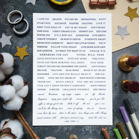 Стикерпак "Words White"