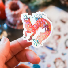 Стикер "Winter Fox 3" голография