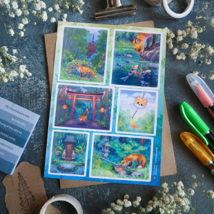 Стикерпак "Fox In Japan"