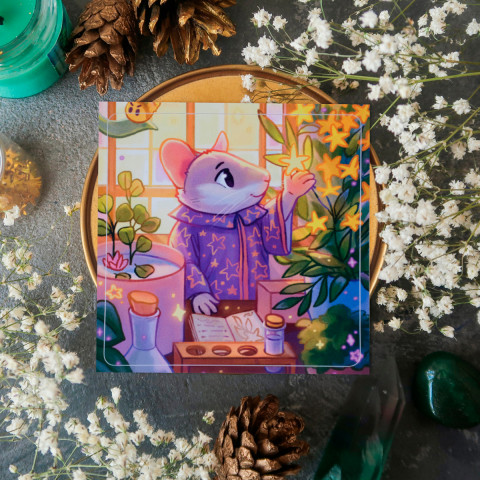 Стикер "Мышонок - Волшебник"