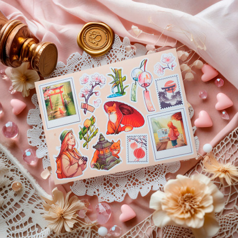 Стикерпак "Fox and Japan"