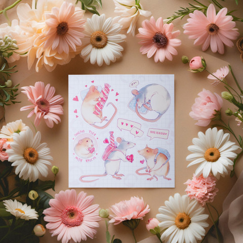 Стикер "Lovely Mice"