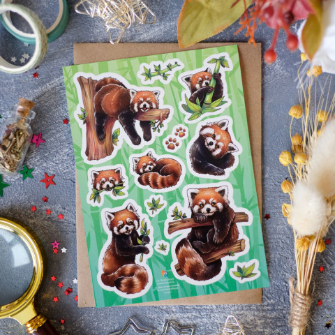 Стикерпак "Красные Панды"