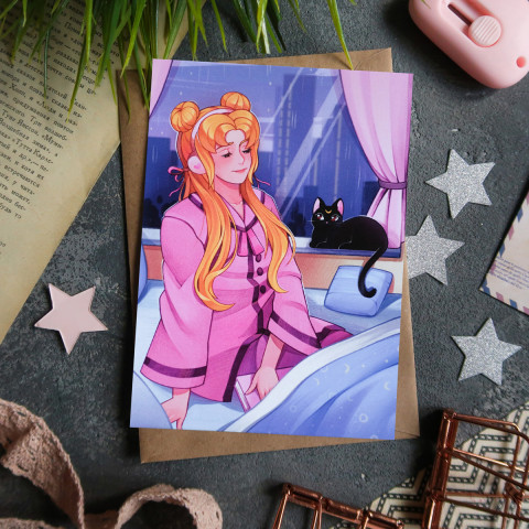 Открытка "Сейлор и Луна 2"