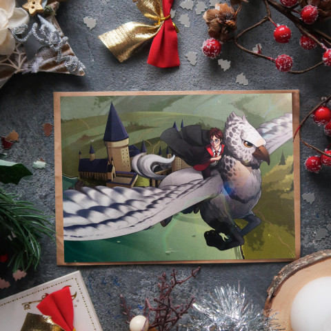 Открытка "Harry and Hippogriff"