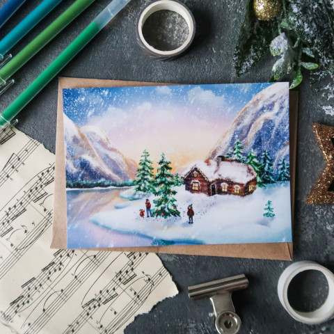 Открытка "Winter House"