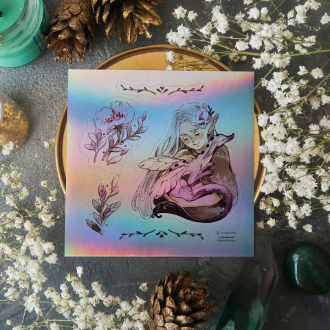 Стикер "Забота и Нежность" (голография)