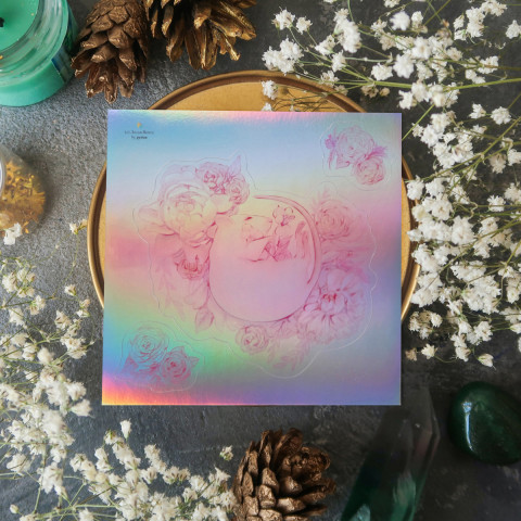 Стикер "Rat and Flowers 2" (голография)