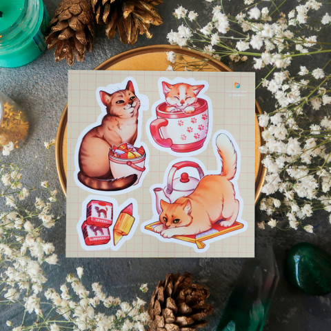 Стикер "Милые Котики"