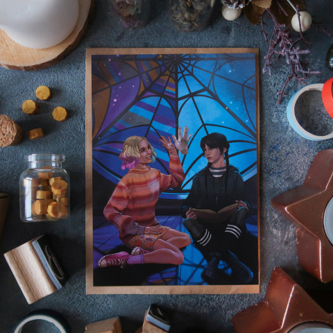 Открытка "Enid and Wednesday"