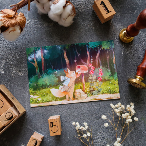 Открытка "Лисья Почта"