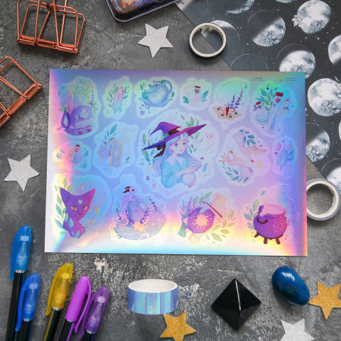 Стикерпак "Purple Witch" голография