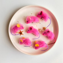 Брошь "Лавандовая Мышка"