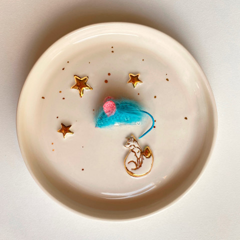 Брошь "Лавандовая Мышка"