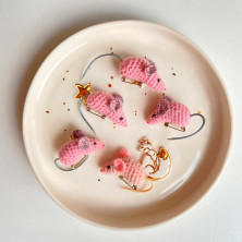 Брошь "Лавандовая Мышка"