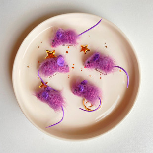 Брошь "Лавандовая Мышка"