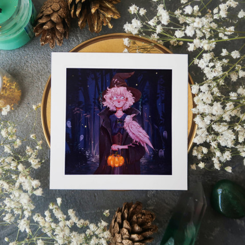 Стикер "Witch and Raven"