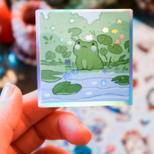 Стикер "Frog" голография