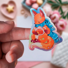 Стикер "Foxy Tea" голография