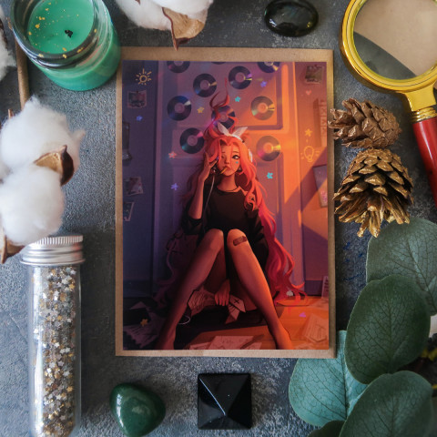 Открытка "Music Girl"