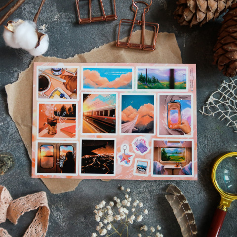 Стикерпак "Самолетом, Поездом, Машиной"