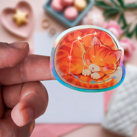 Стикер "Cat Dreams" голография