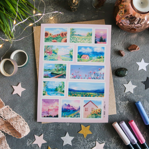 Стикерпак "Летние Пейзажи"