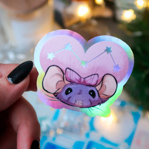 Стикер "Cute Rat 3" голография