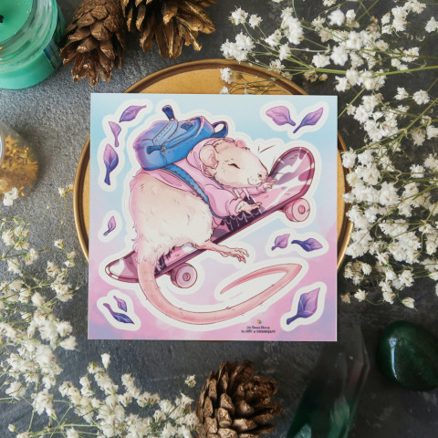 Стикер "Skater Rat"