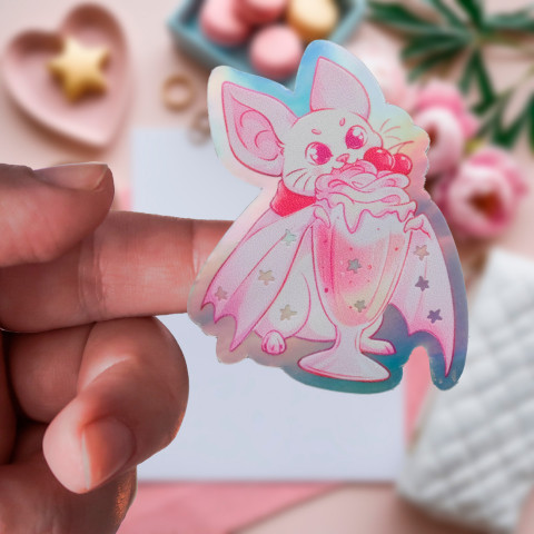 Стикер "Bat Milkshake" голография