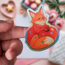 Стикер "Happy Fox" голография