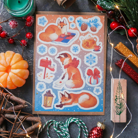 Стикерпак "Winter Fox 3"