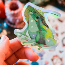 Стикер "Cute Frog" голография