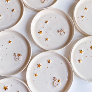 Тарелка керамическая ручной работы