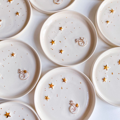 Тарелка керамическая ручной работы