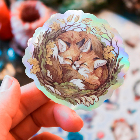 Стикер "Лесной Уют" голография