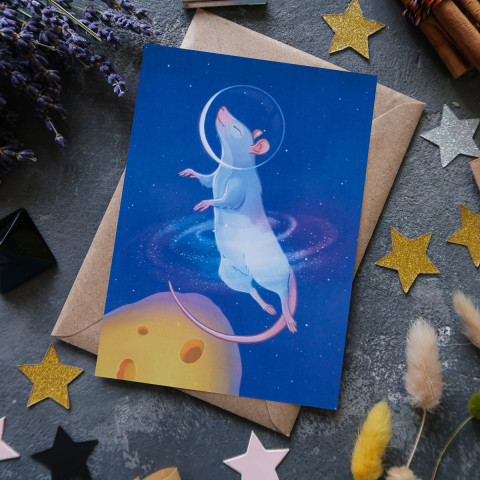 Открытка "Cosmic Rat 3"