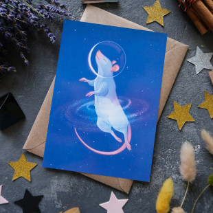 Открытка "Cosmic Rat 3"