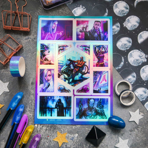 Стикерпак "Cyberpunk" голография