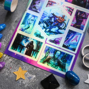 Стикерпак "Cyberpunk" голография