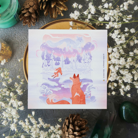 Стикер "Snow Foxes"