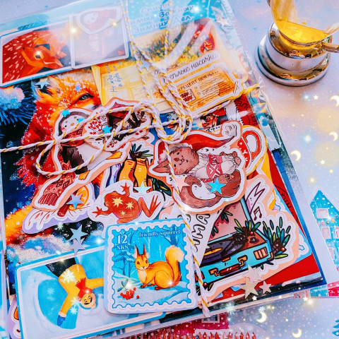 Лисий конверт-сюрприз "Тёплая Зима"