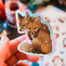 Стикер "Gold Foxes" голография