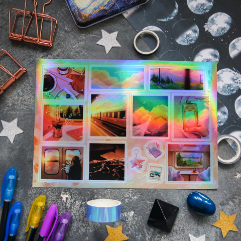 Стикерпак "Самолетом, Поездом, Машиной" голография